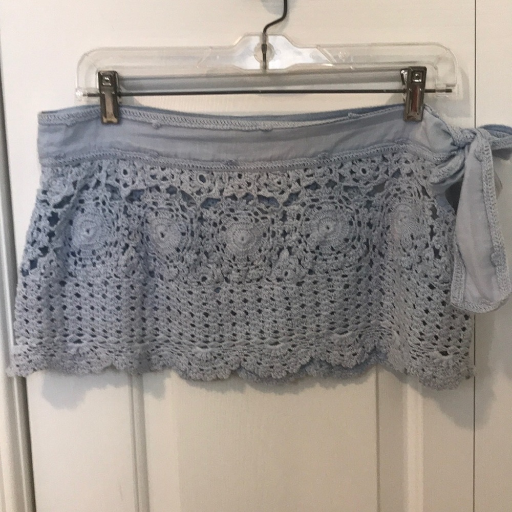 Letarte crochet Beach coverup / miniskirt, size M